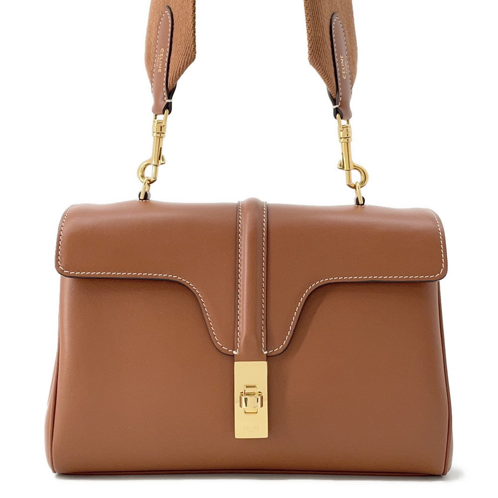 CELINE Teen Soft 16 (Season) Shoulder Tan196853CR4.04LU Calf Leather