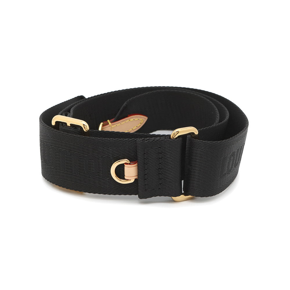 LOUIS VUITTON Shoulder Strap Noir/BrownJ02487 Monogram Nylon