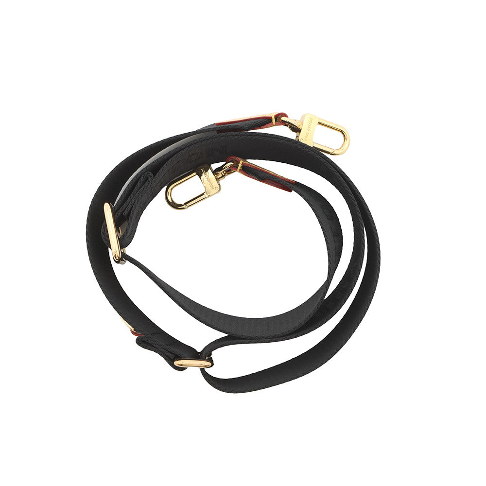 LOUIS VUITTON Shoulder Strap Noir/BrownJ02487 Monogram Nylon