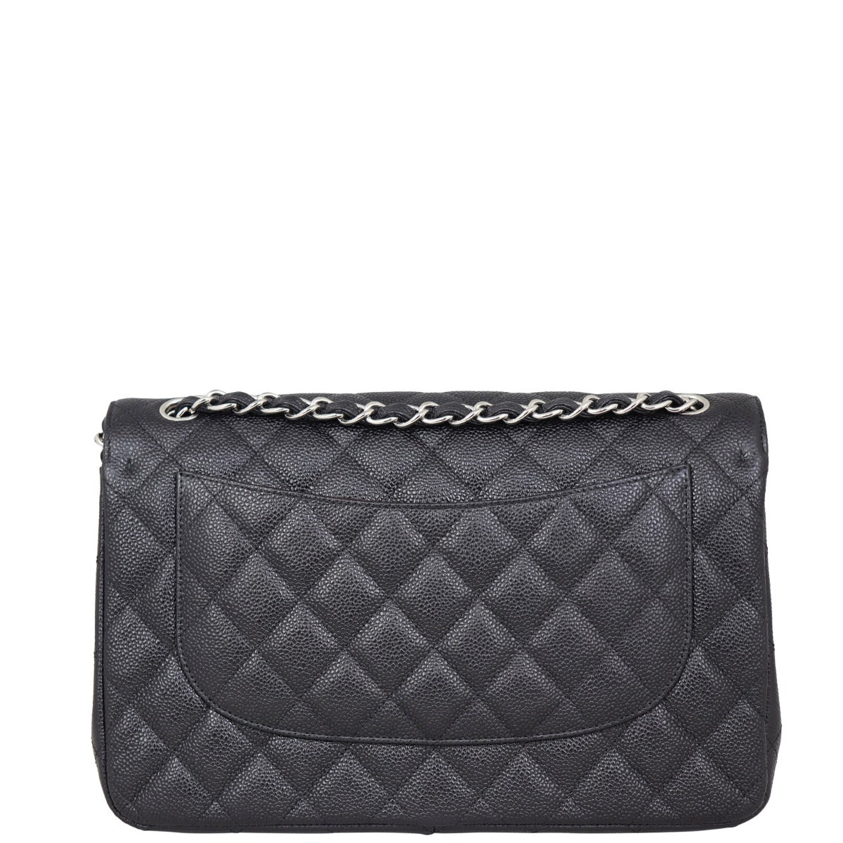 Chanel Classic Double Flap Jumbo | Black Silver H