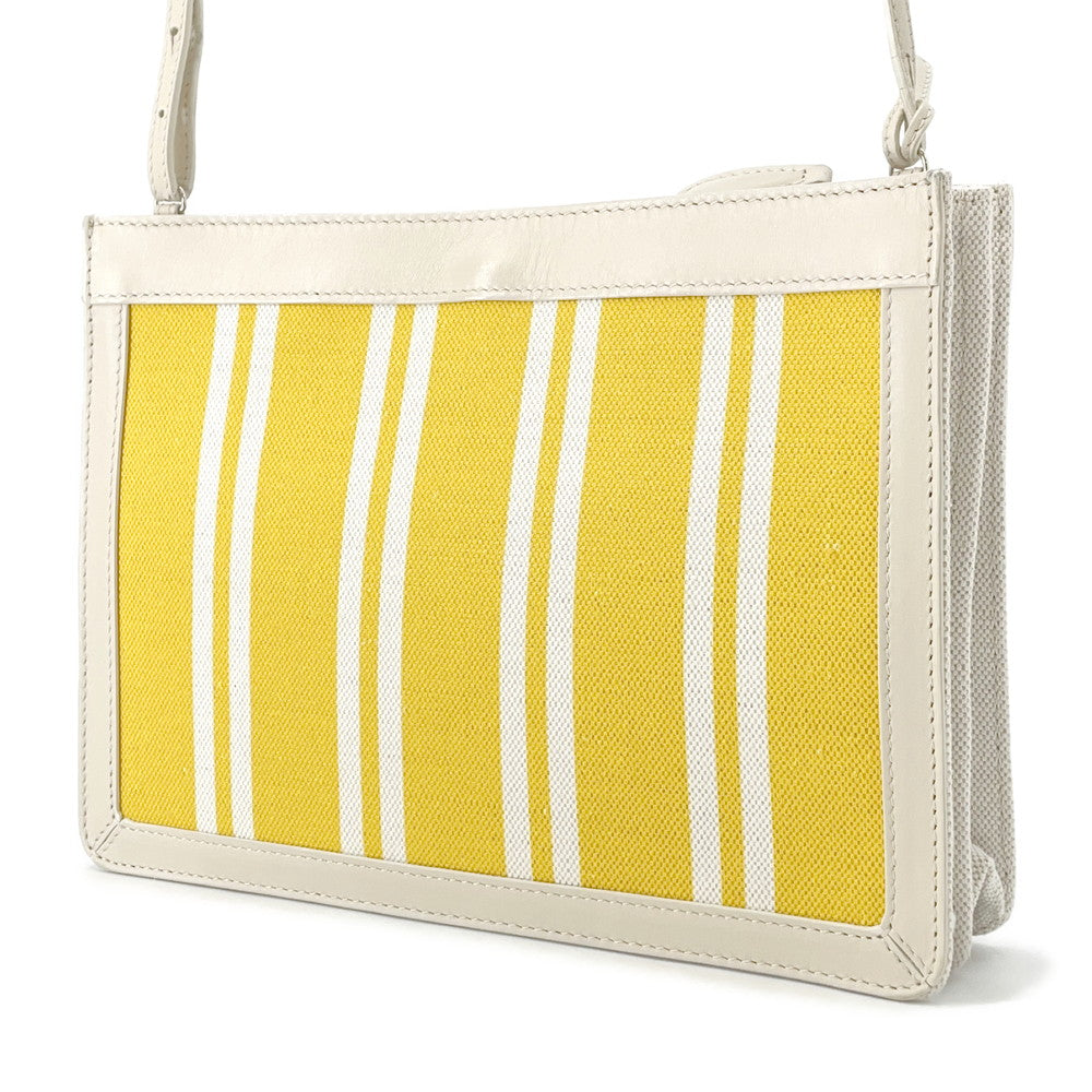 BALENCIAGA Shoulder Bag Yellow339937 Canvas Leather