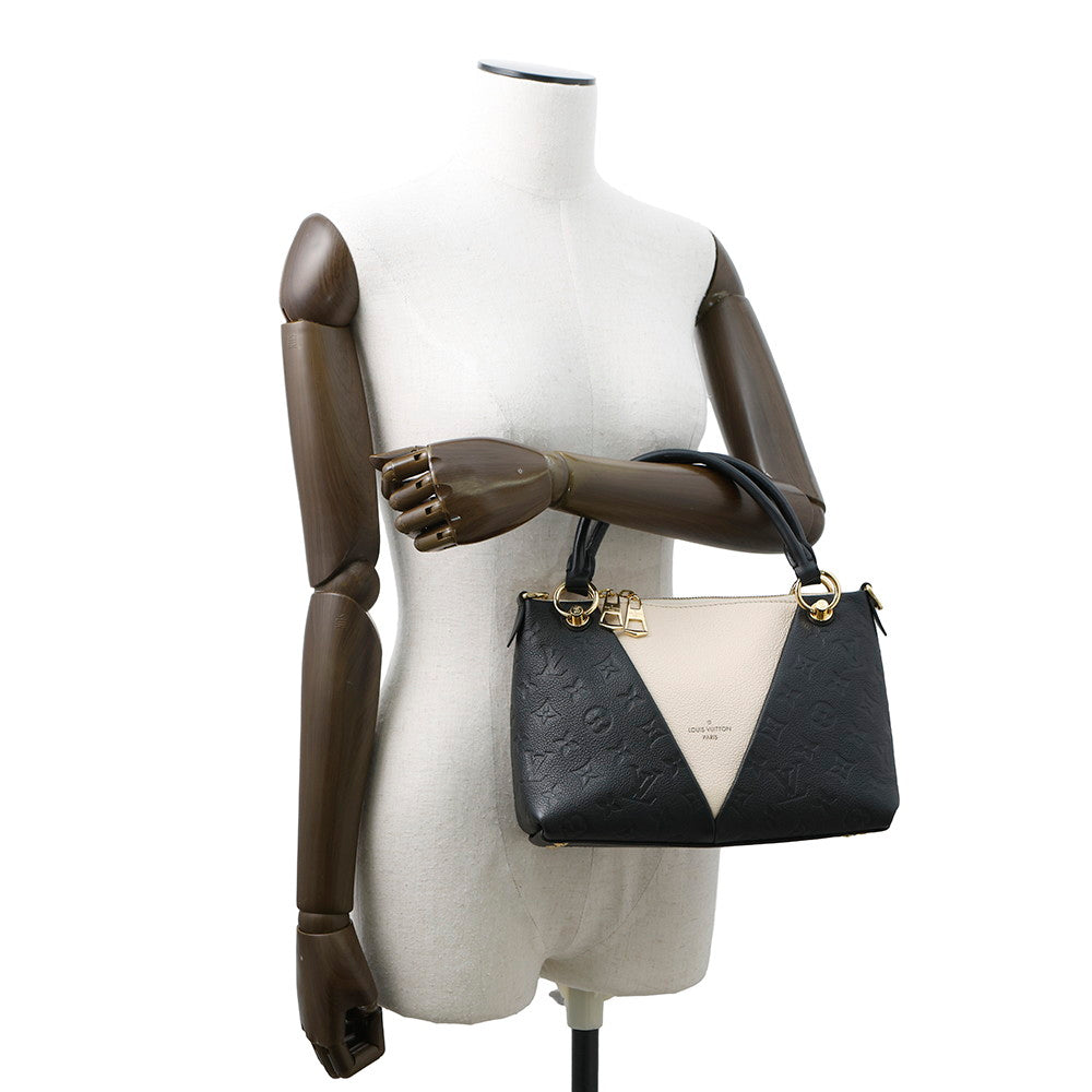 LOUIS VUITTON V Tote NoirM44418 Monogram Empreinte Leather Size BB