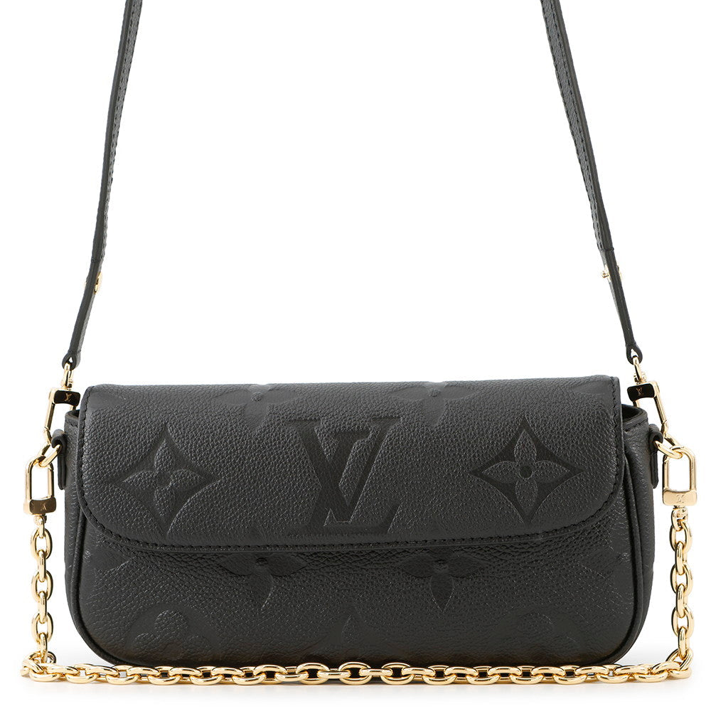LOUIS VUITTON Wallet on Chain Ivy BlackM82154 Monogram Empreinte Leather