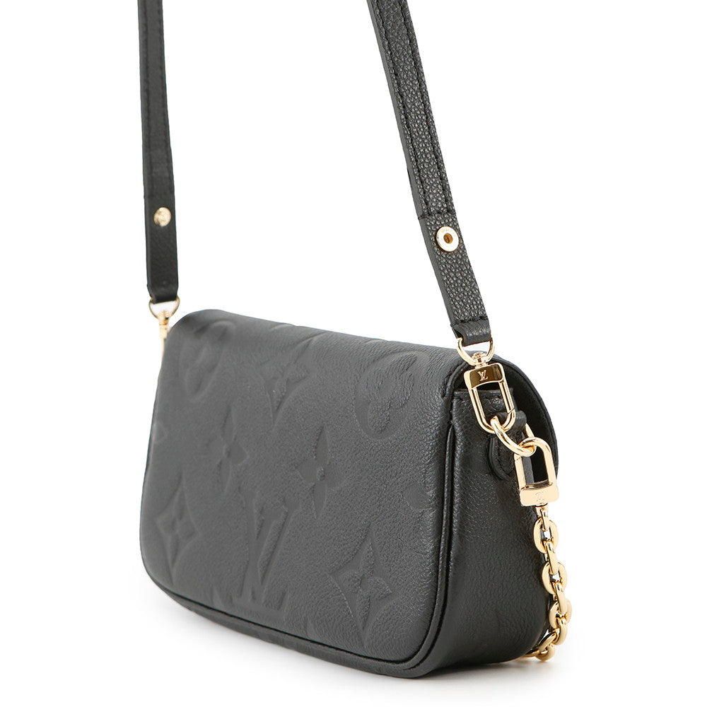 LOUIS VUITTON Wallet on Chain Ivy BlackM82154 Monogram Empreinte Leather