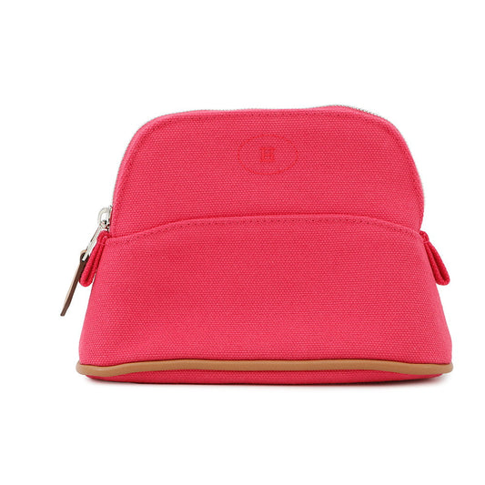 HERMES Bolide Pouch Hibiscus Canvas Leather Size Mini mini