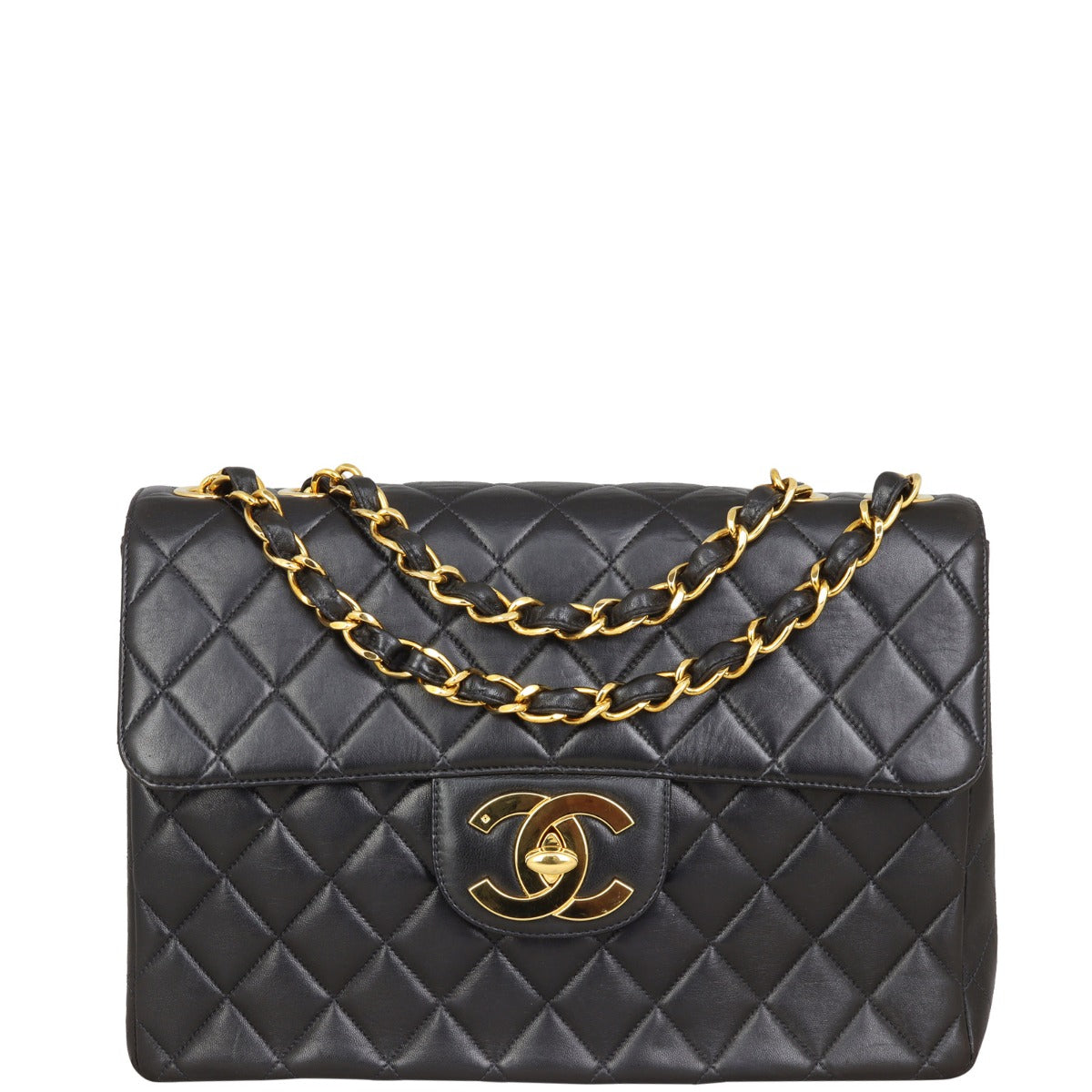 Chanel Maxi Jumbo XL Single Flap Bag | Black GHW
