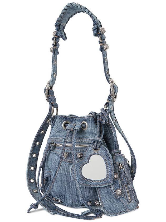 Luxury Balenciaga Trending 2025 Le Cagole XS Bucket Bag Blue