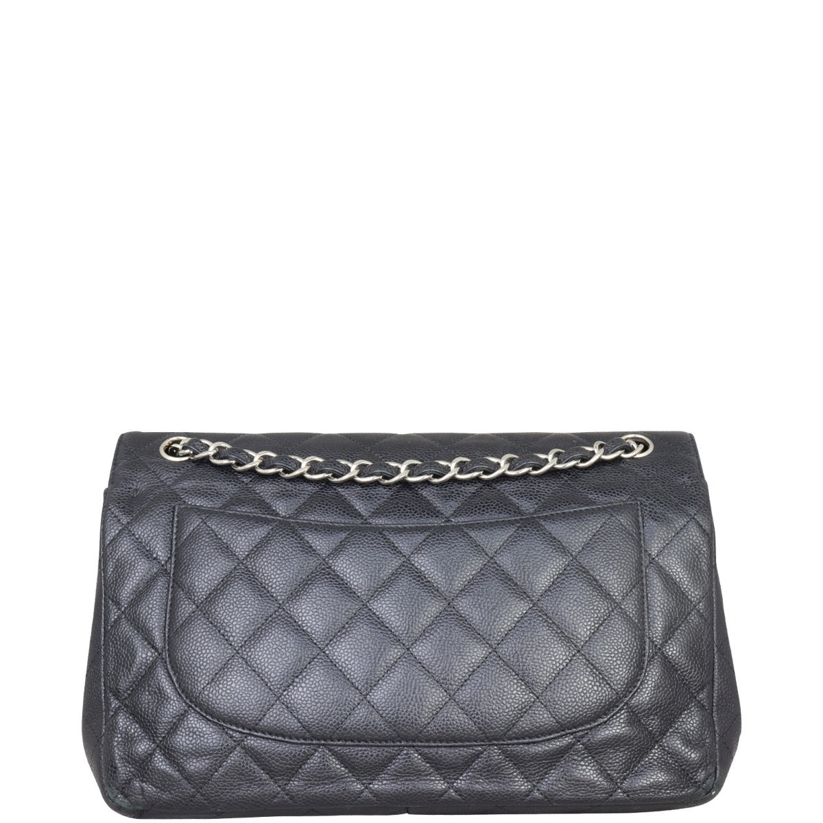 Chanel Classic Double Flap Jumbo | Black Lambskin Silver Hardware