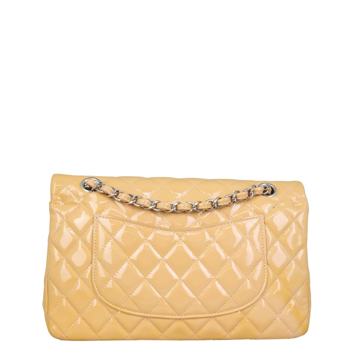 Chanel Classic Double Flap Medium Patent | Pale Orange