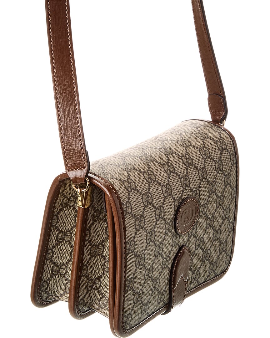 Gucci Interlocking G Mini Gg Supreme Canvas & Leather Crossbody