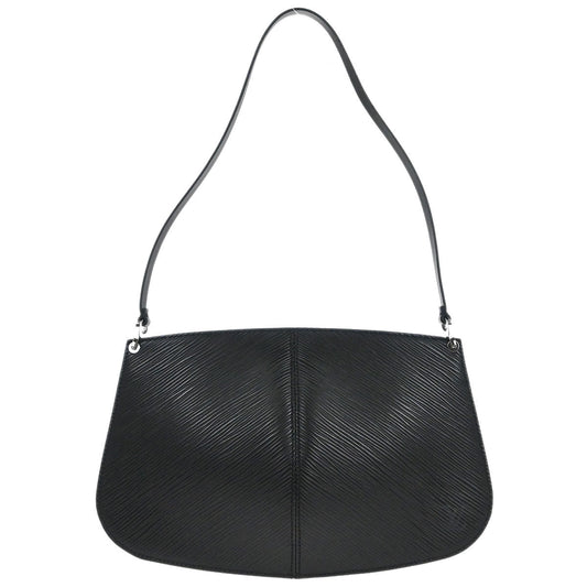 Louis Vuitton 2000 Black Epi Pochette Demi-lune Handbag M52622
