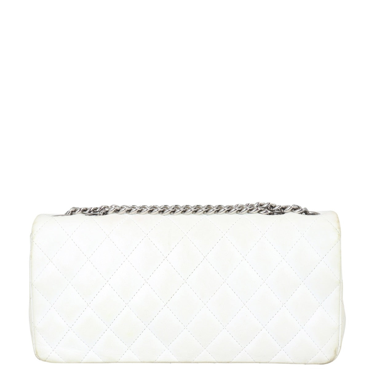 Chanel East-West Flap Bag | White