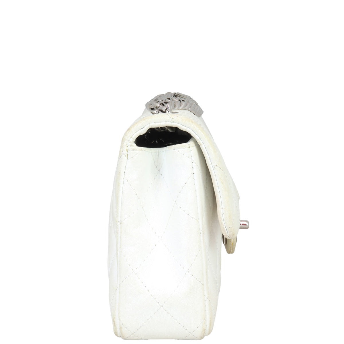 Chanel East-West Flap Bag | White