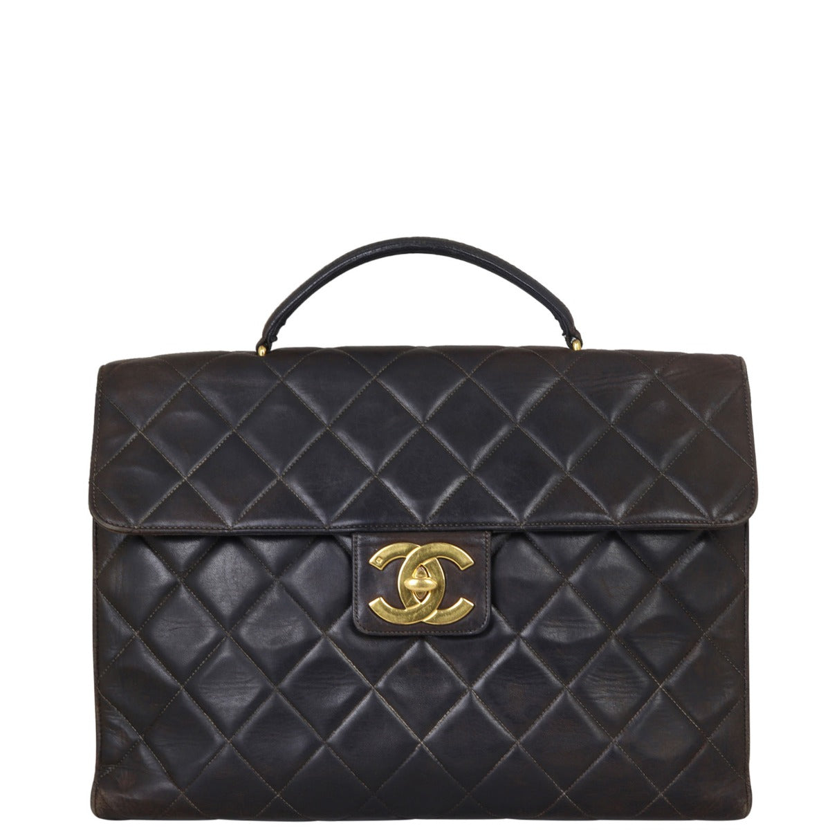 Chanel CC Quilted Briefcase (vintage) | Black