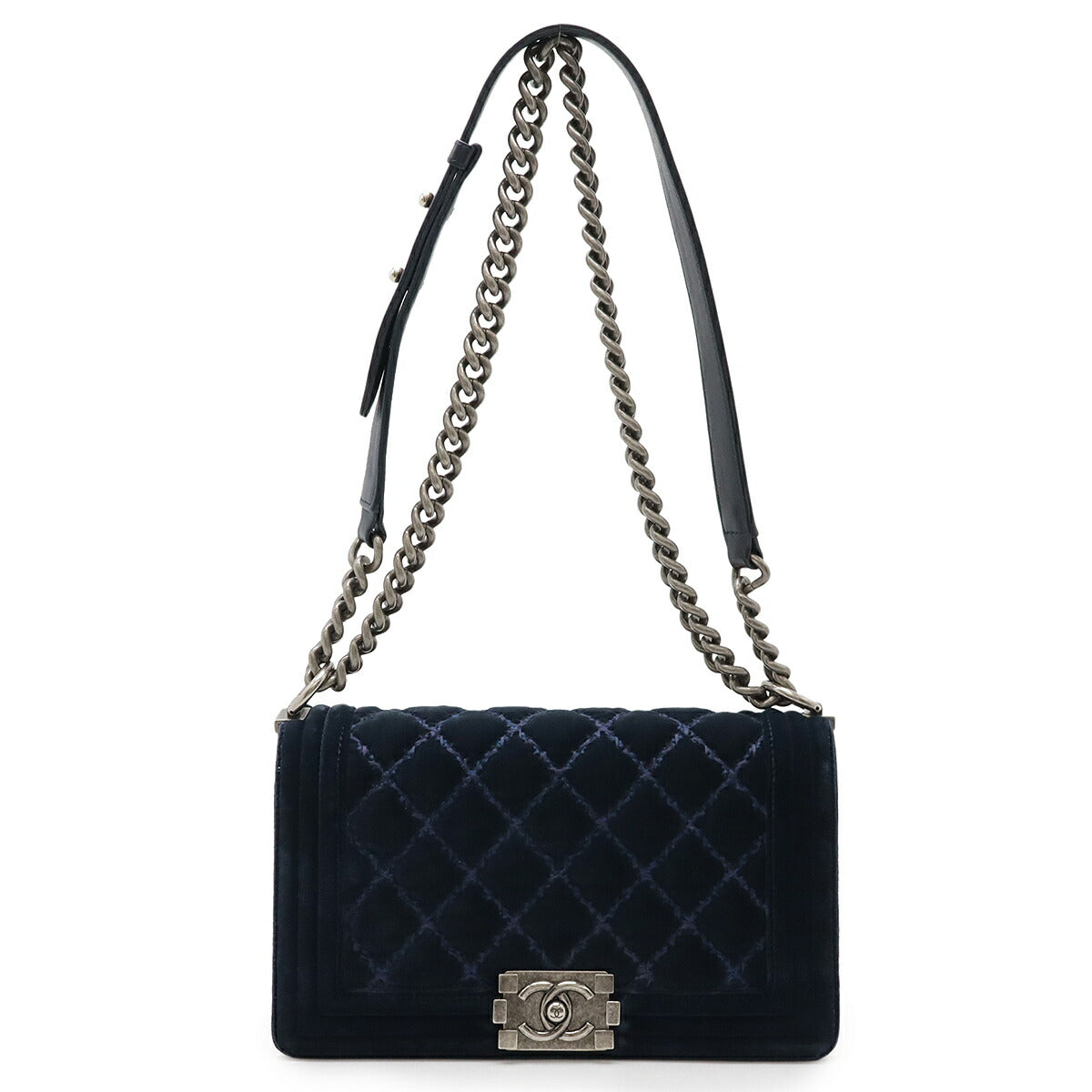 Chanel Boy Chanel Velour Shoulder Bag