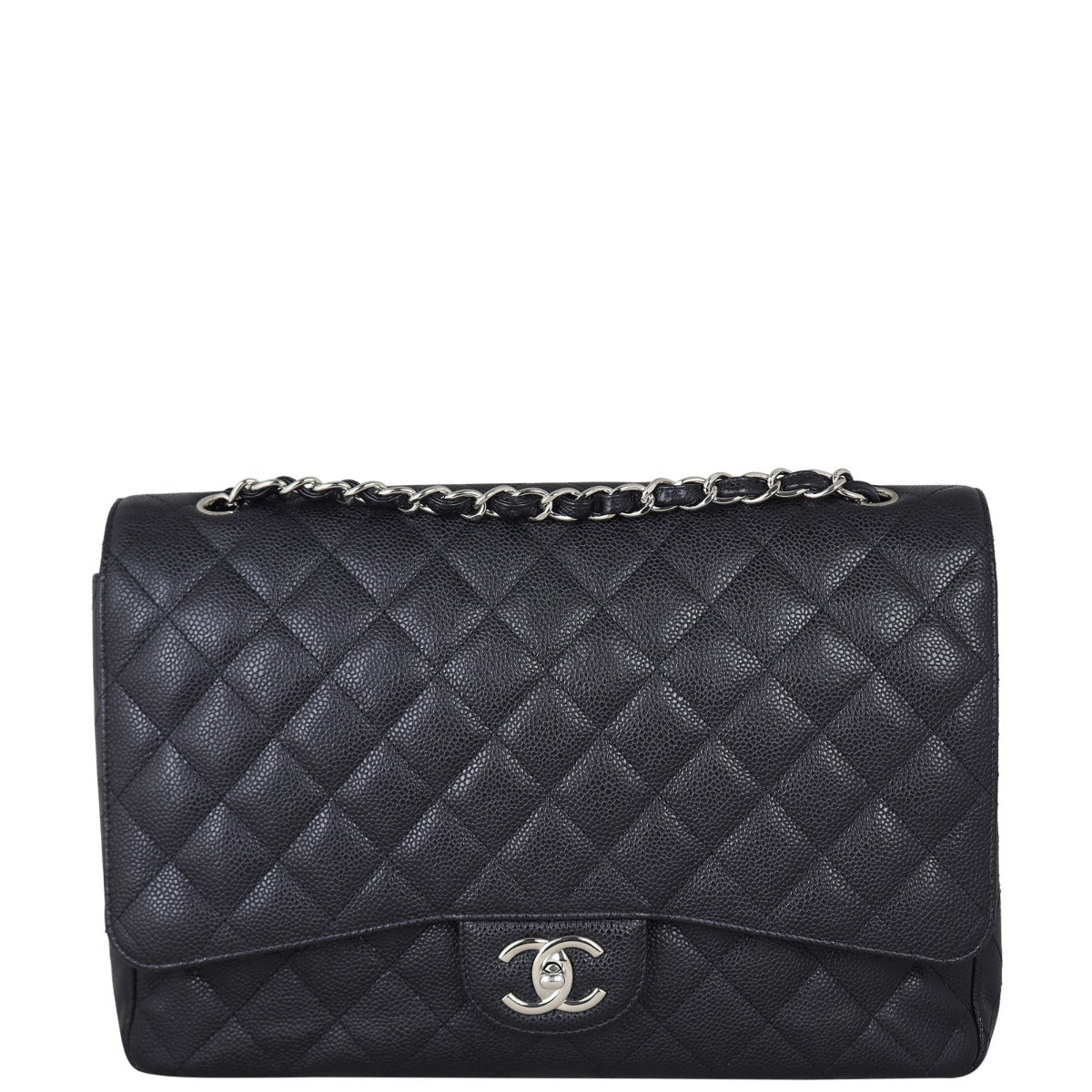 Chanel Classic Double Flap Maxi | Black Caviar