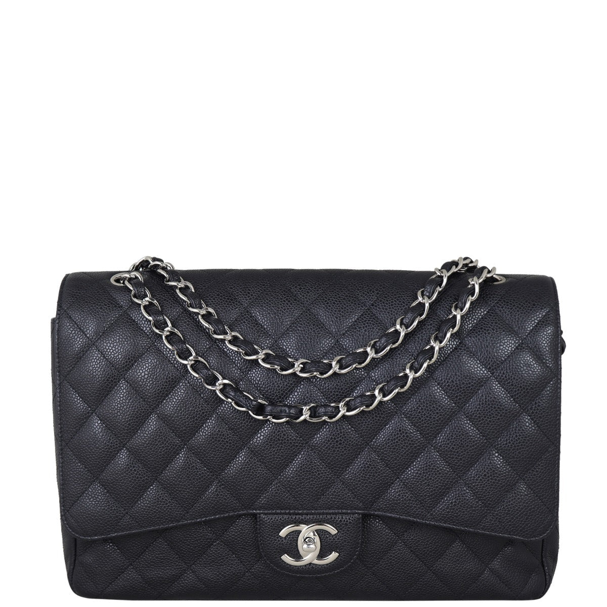 Chanel Classic Double Flap Maxi | Black Caviar