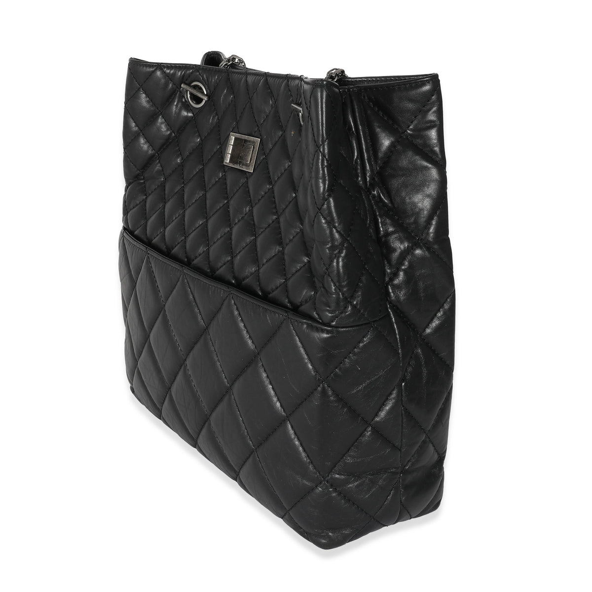 CHANEL Black Calfskin Tall 2.55 Reissue Tote