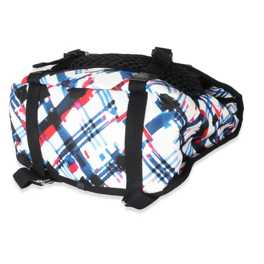 CHANEL Blue White Red Nylon Airline Backpack
