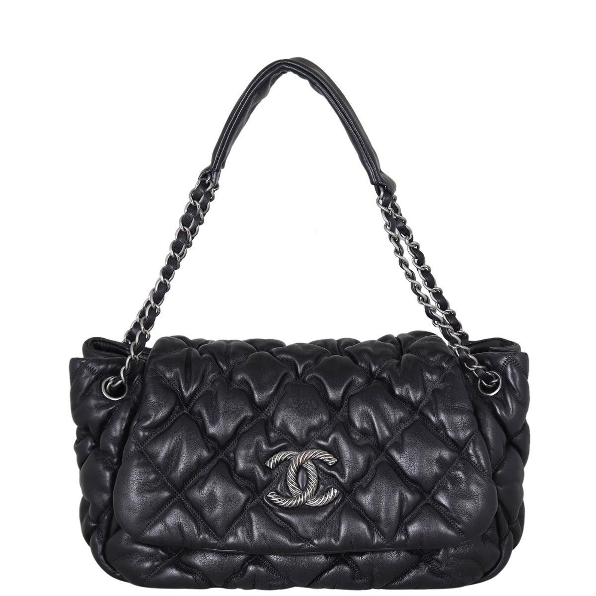 Chanel Bubble Quilt Accordion Flap Bag