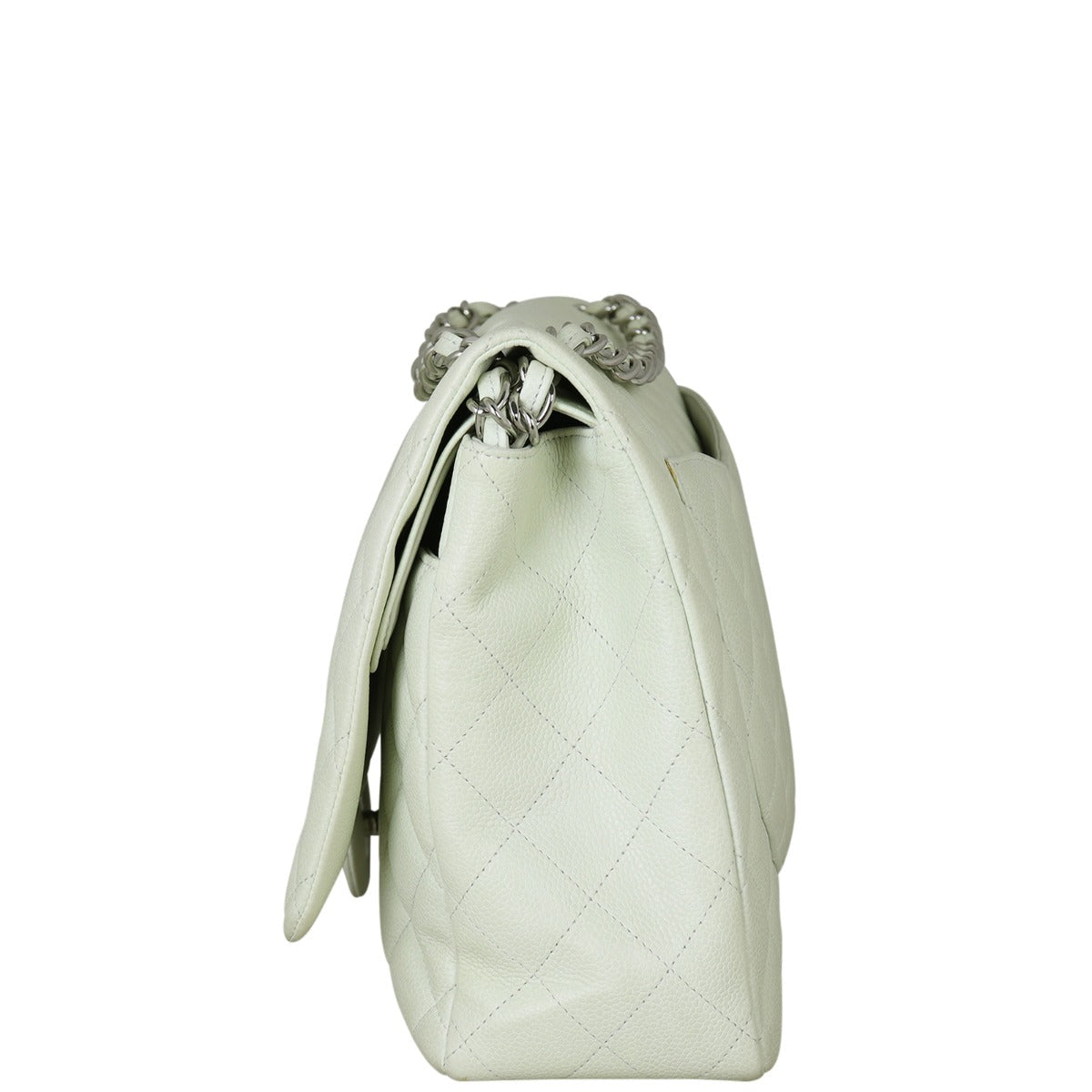 Chanel Classic Double Flap Maxi White Caviar