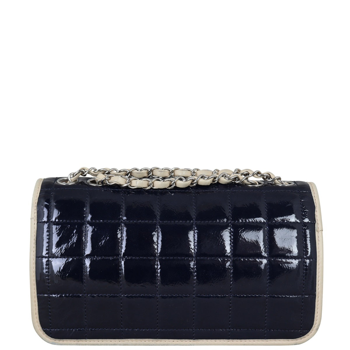 Chanel Chocolate Bar Flap Shoulder Bag Patent