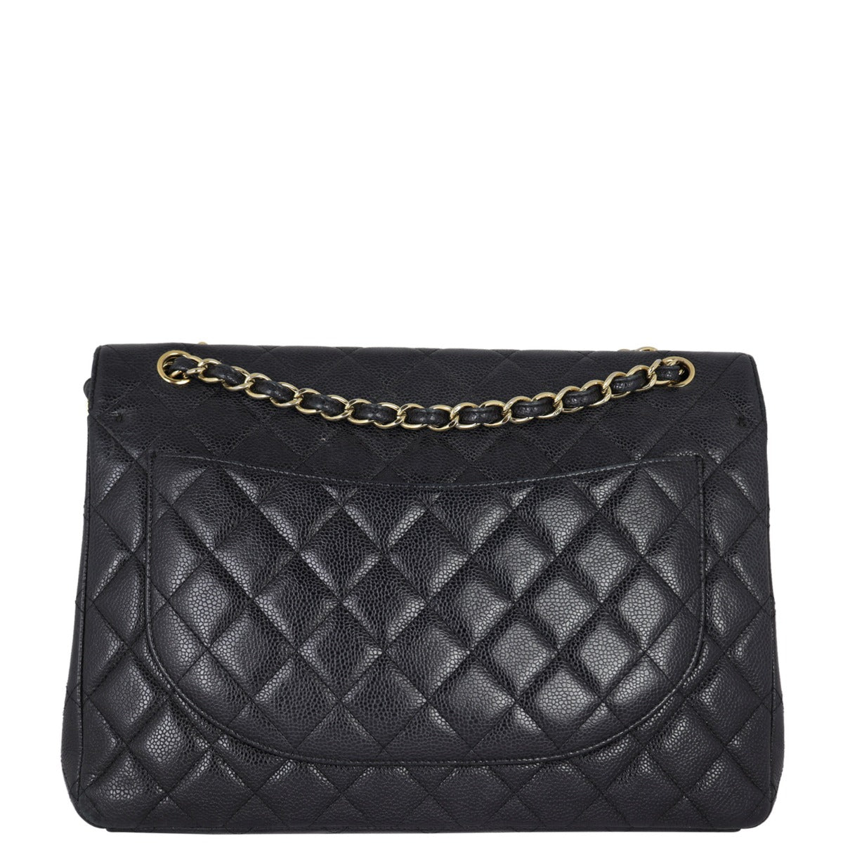 Chanel Classic Double Flap Maxi | Black Quilted Caviar