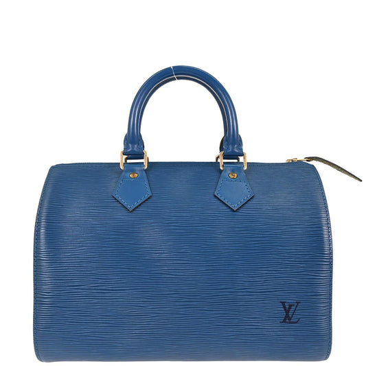 Louis Vuitton 1995 Blue Epi 25 Handbag M43015
