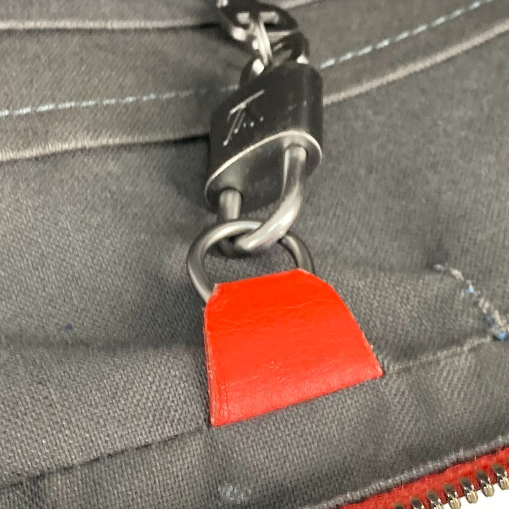 LOUIS VUITTON Business bag N41143 Damier Anfini Leather Red Damier Anfini Porto Document Voyage PDV mens