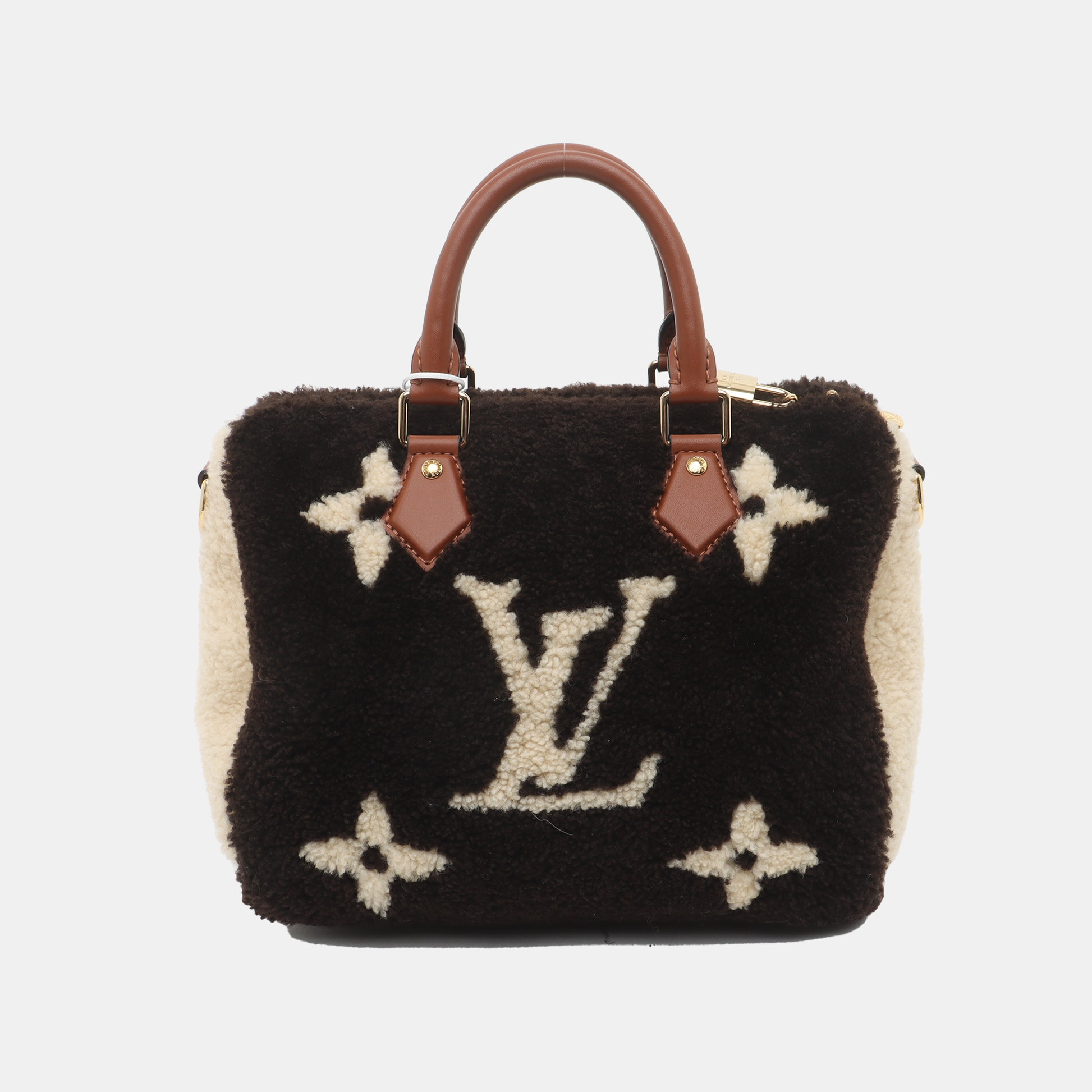 Louis Vuitton Bandouliere 25 Teddy Shearling Giant Monogram Crossbody Bag