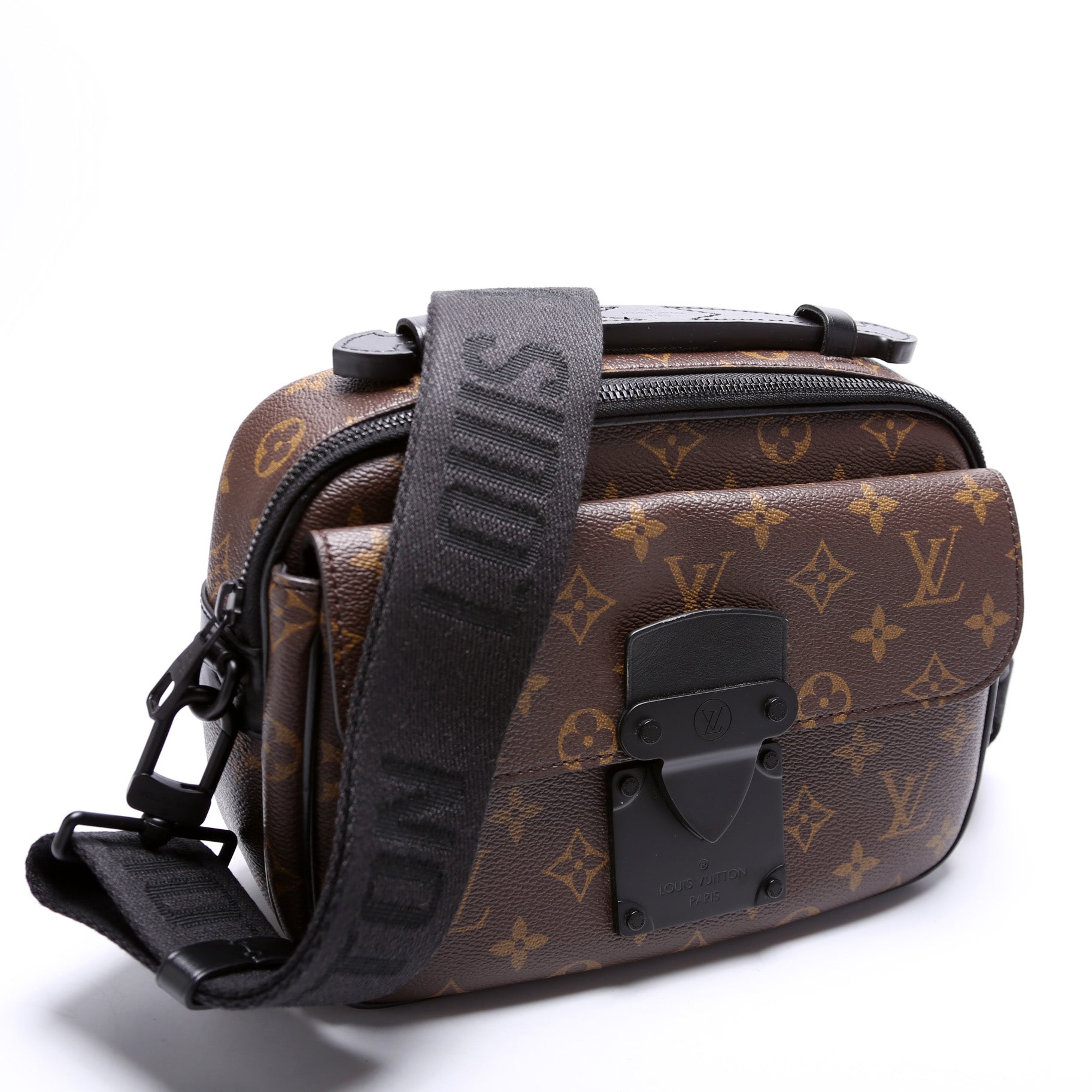 Louis Vuitton S Lock Messenger Bag Macassar Monogram