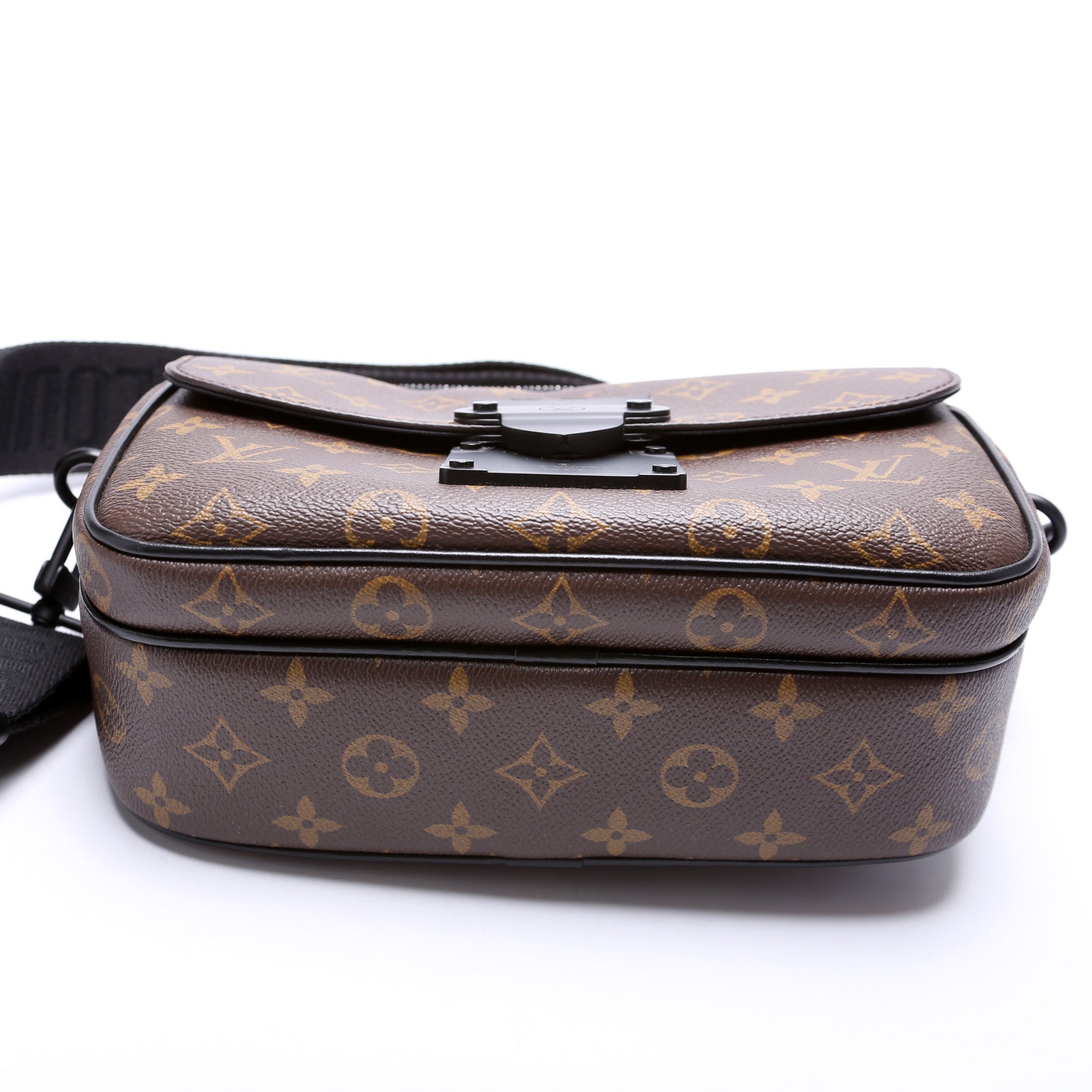 Louis Vuitton S Lock Messenger Bag Macassar Monogram