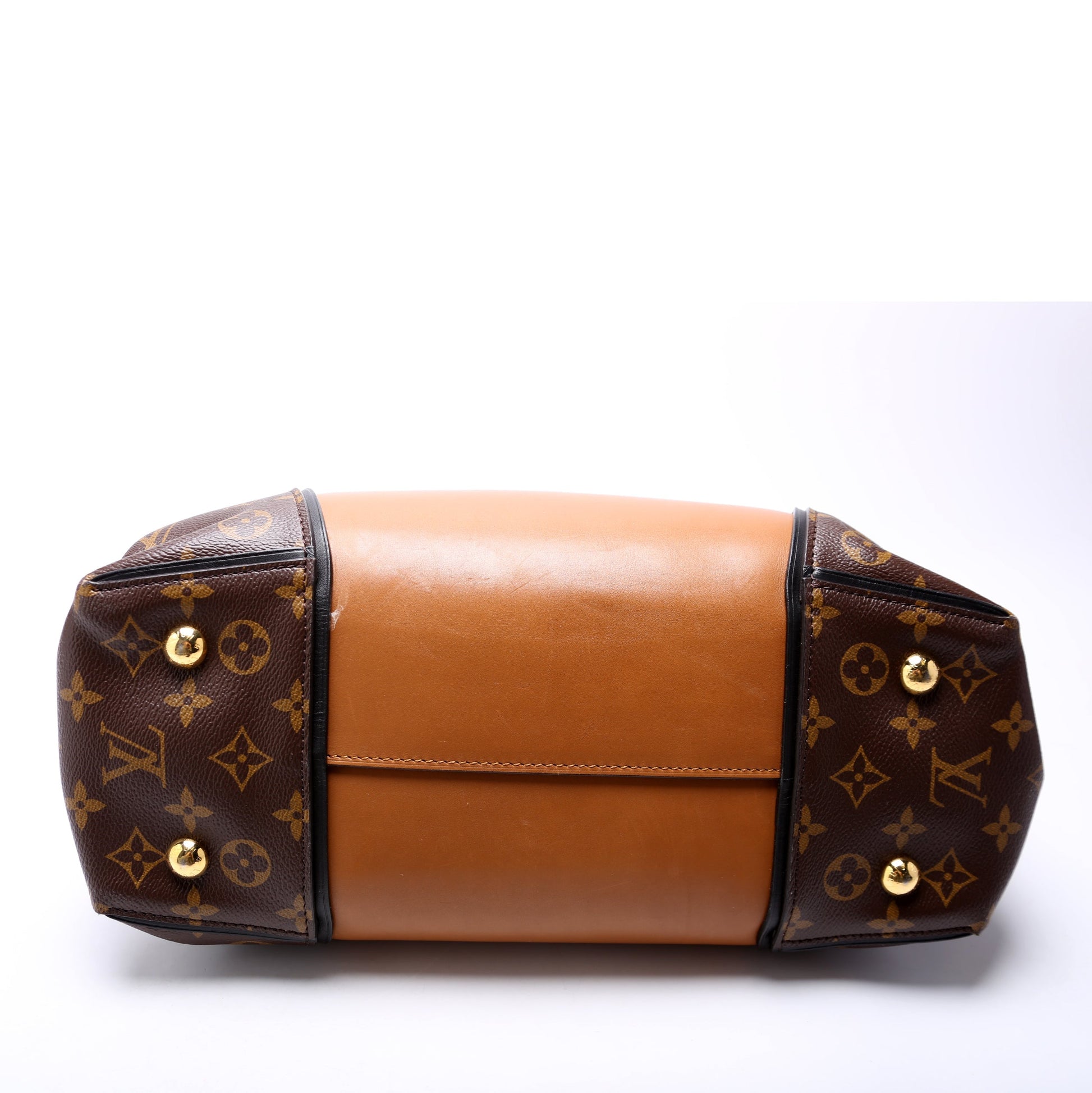 Louis Vuitton W Tote PM Cuir Orfevre Tote Monogram Brown