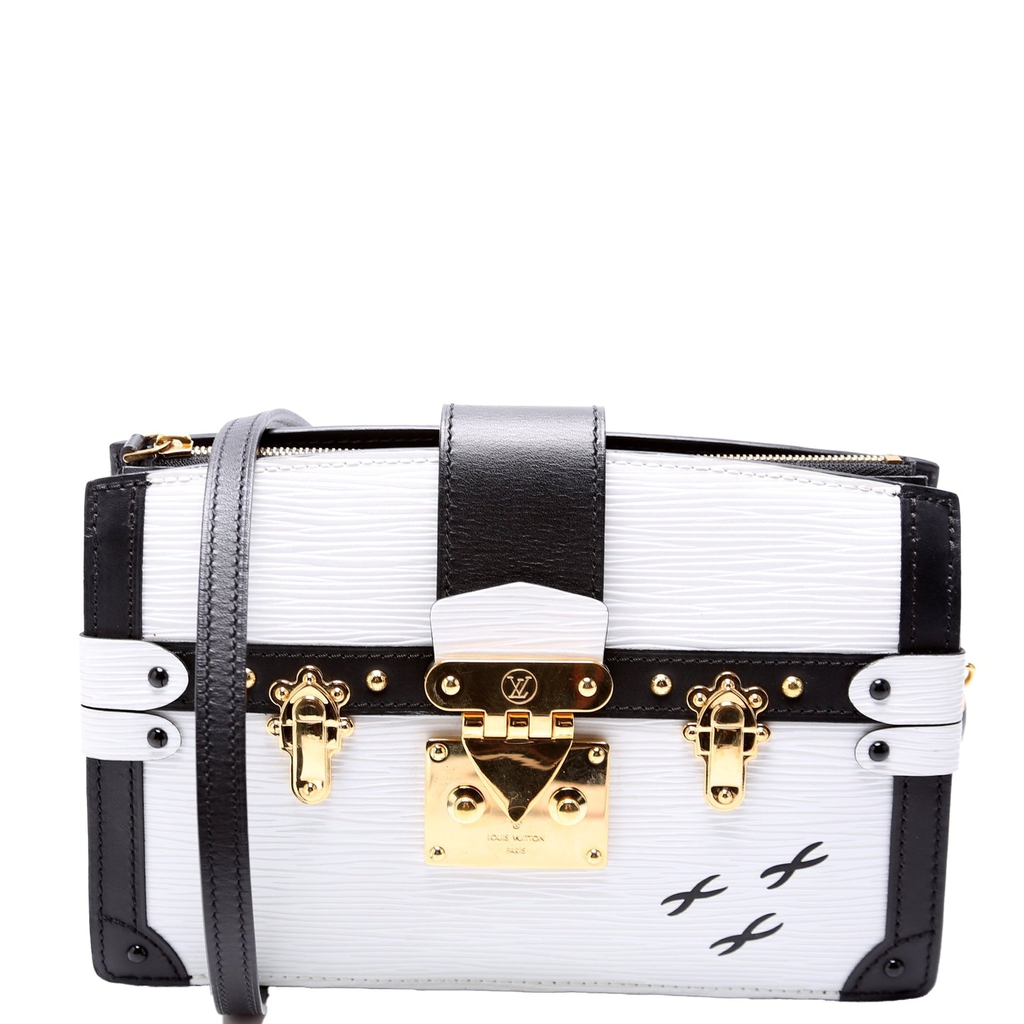 Louis Vuitton Trunk Clutch Epi White/Black