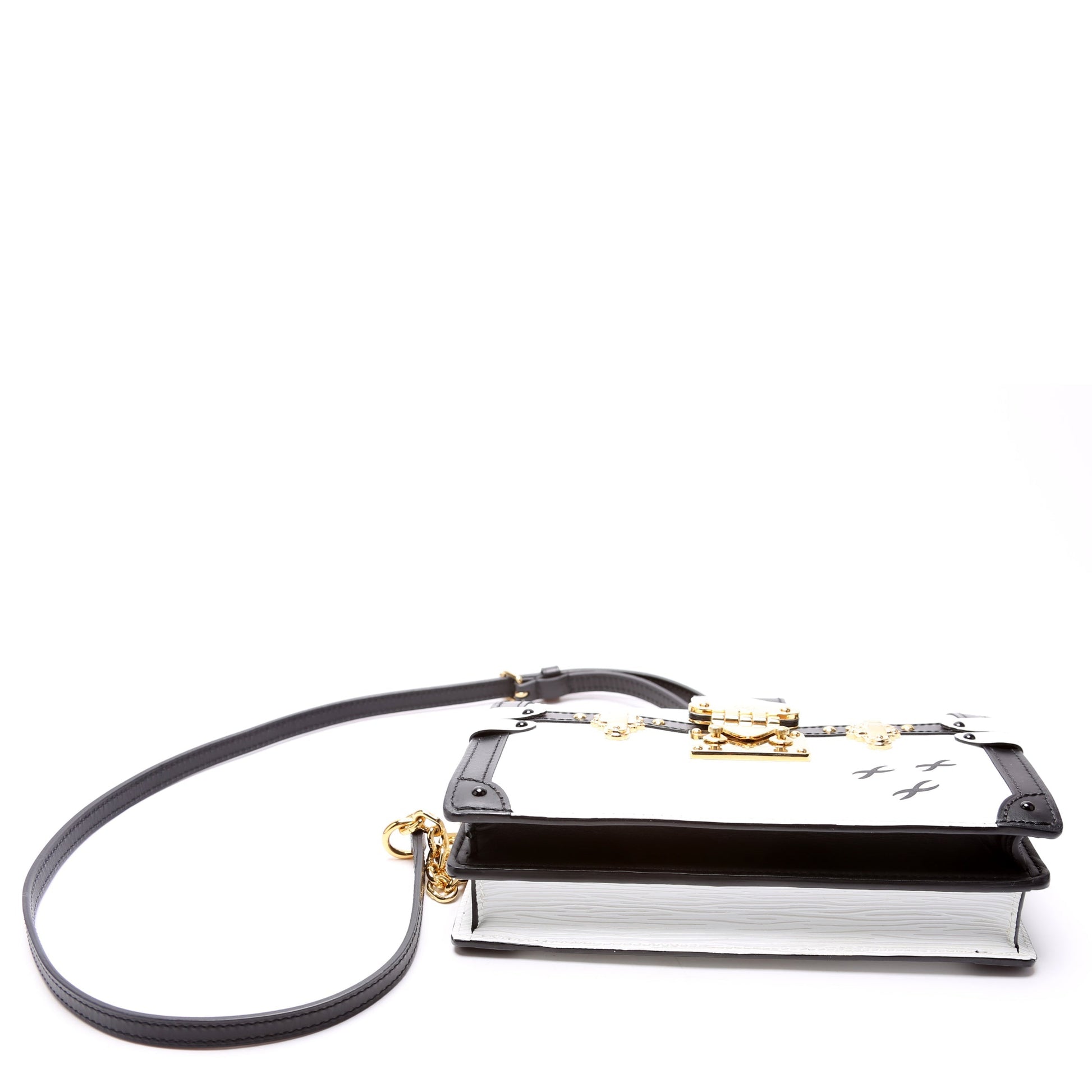 Louis Vuitton Trunk Clutch Epi White/Black