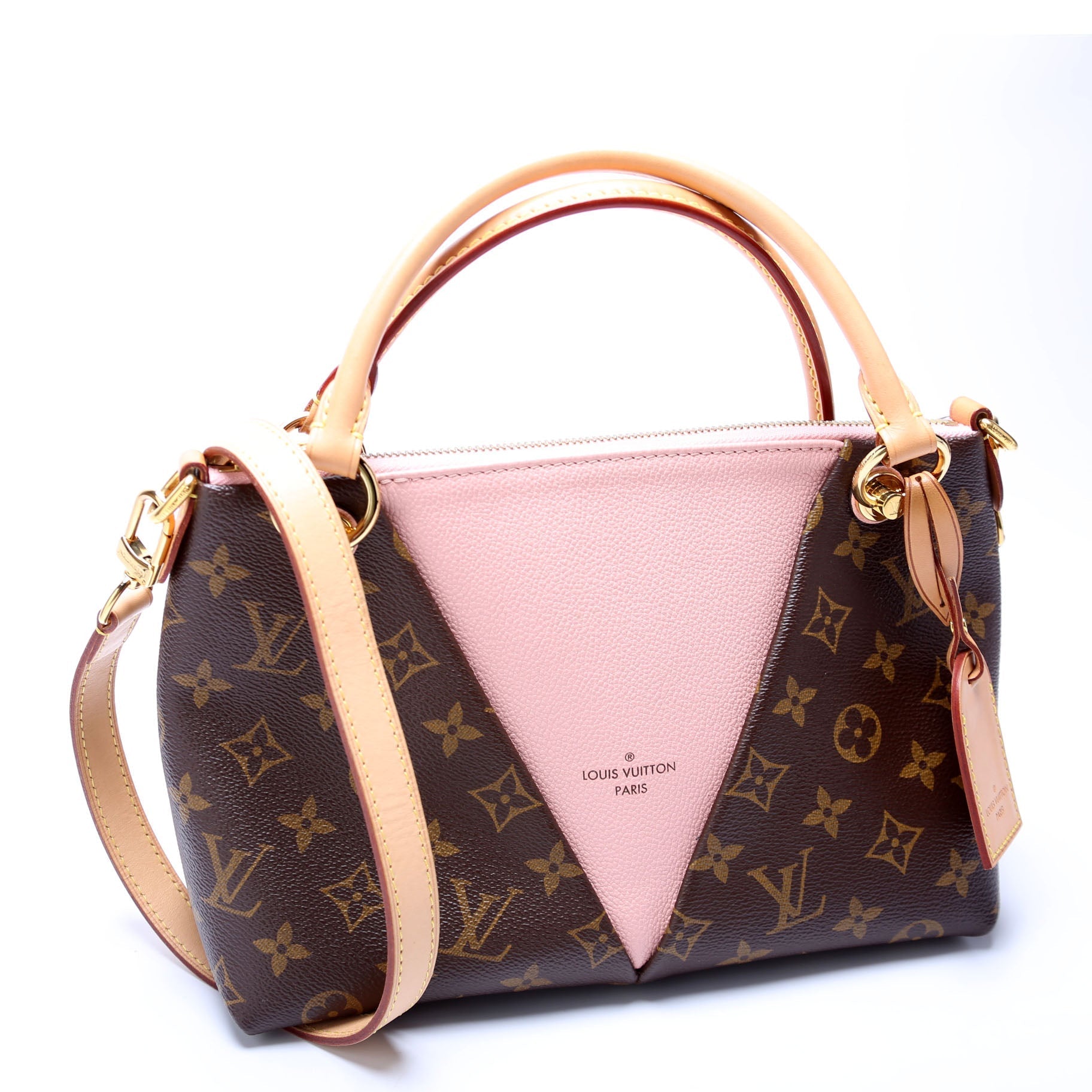 Louis Vuitton V Tote BB Monogram Pink