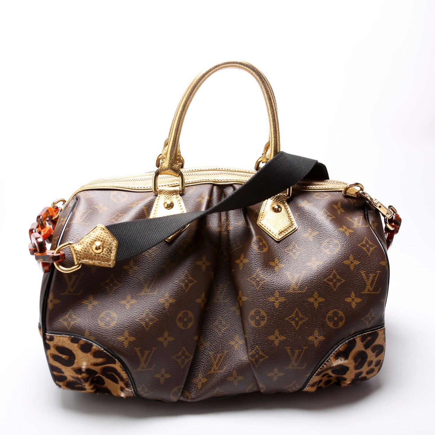 Louis Vuitton Stephen Bag Leopard Ponyhair Monogram