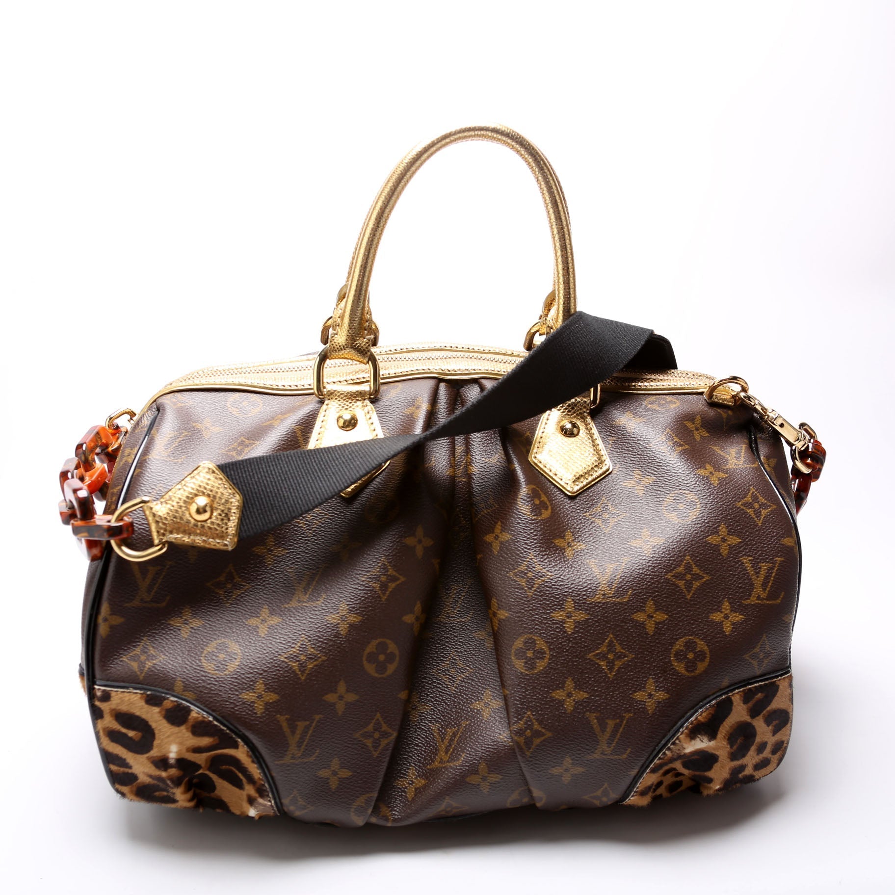 Louis Vuitton Stephen Bag Leopard Ponyhair Monogram