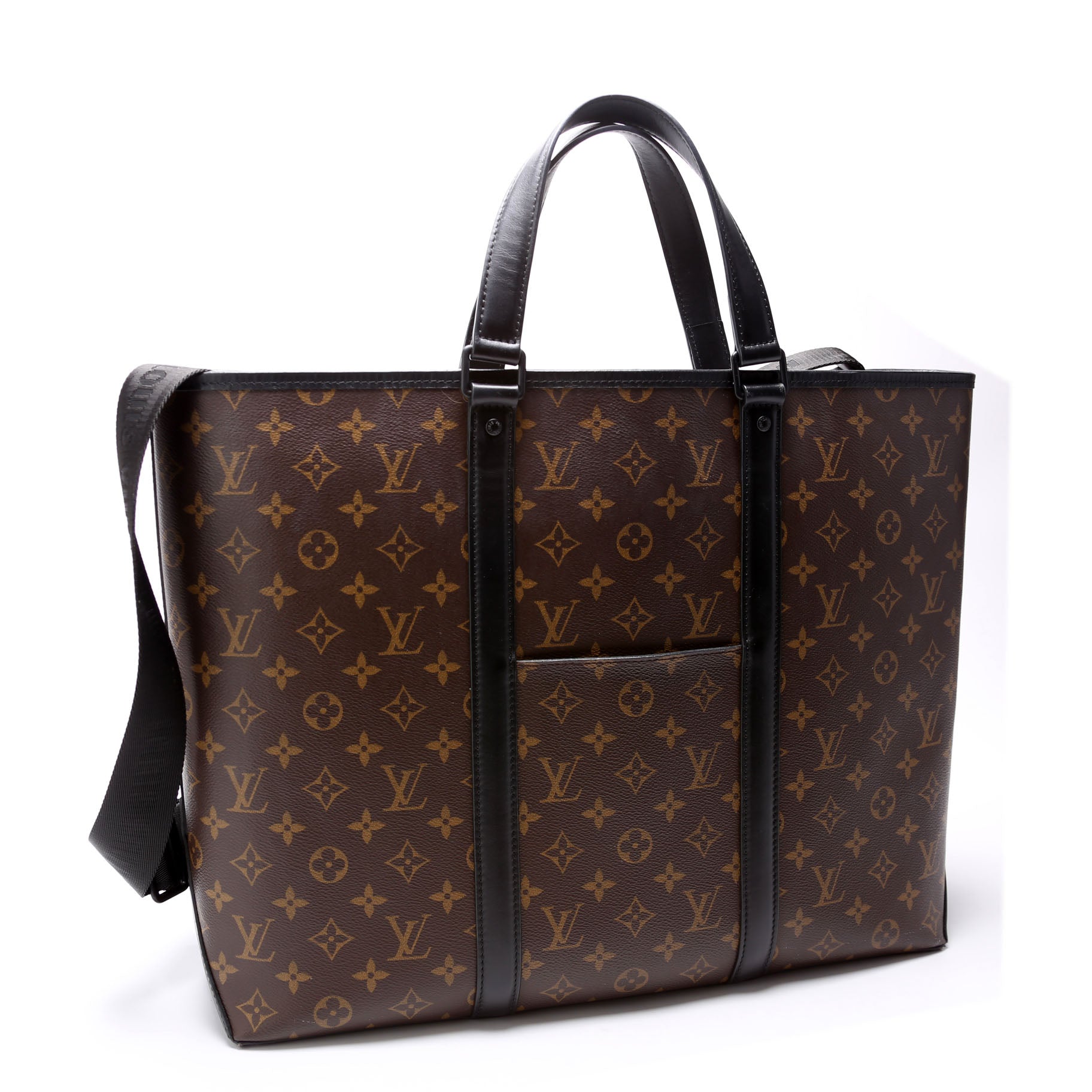 Louis Vuitton Weekend Tote GM Macassar Monogram Black