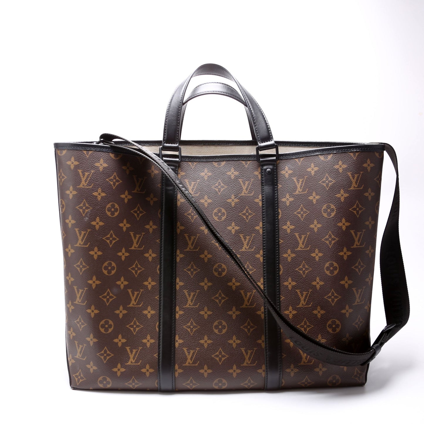 Louis Vuitton Weekend Tote GM Macassar Monogram Black