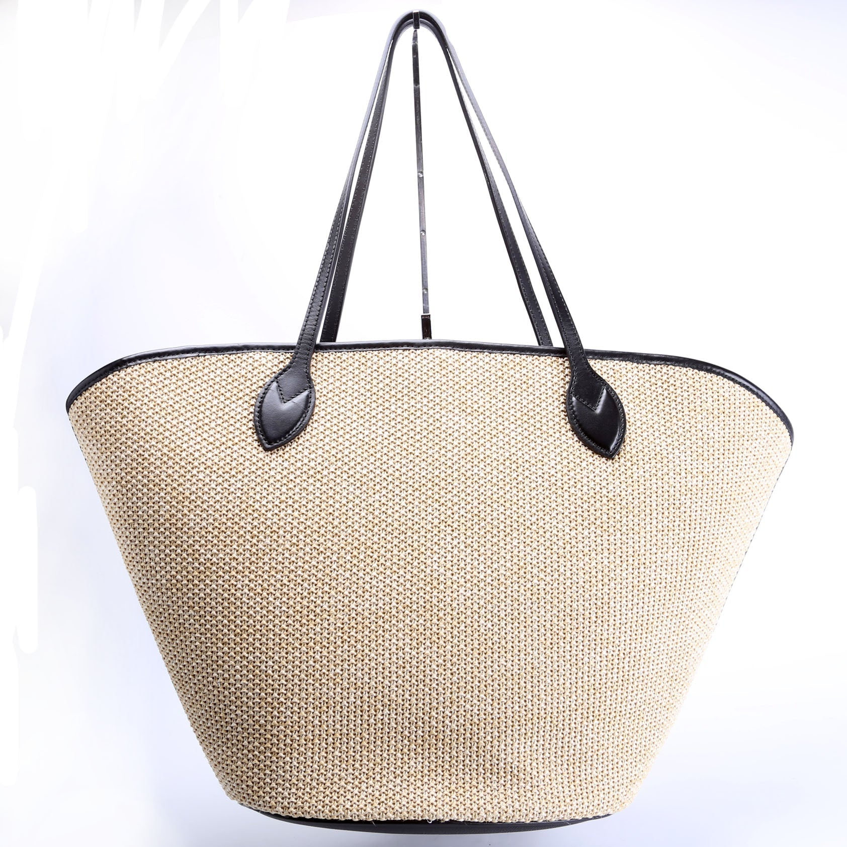 Louis Vuitton Saint Jacques Raffia Tote Tan/Black