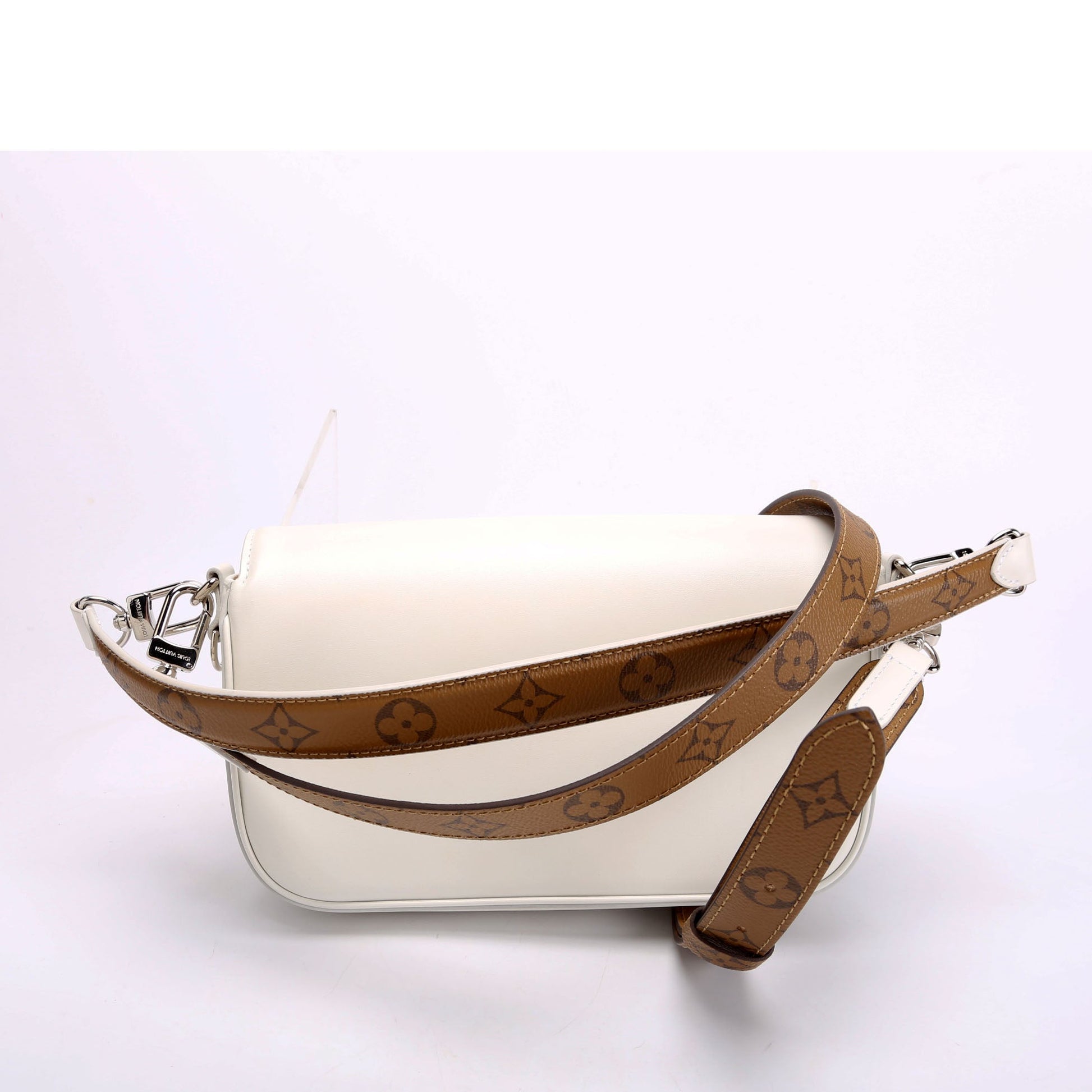 Louis Vuitton Swing Bag Reversed Monogram Calfskin White/Brown