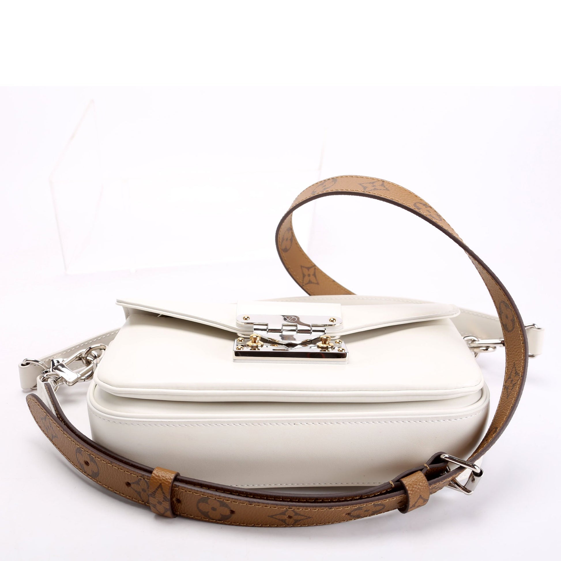 Louis Vuitton Swing Bag Reversed Monogram Calfskin White/Brown