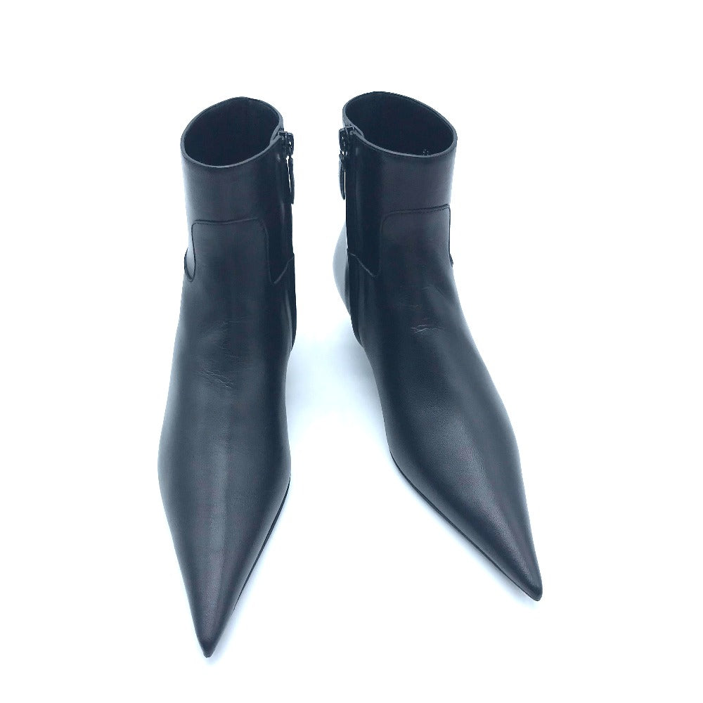 BALENCIAGA boots 531751 leather black basic Pointed toe Women 35