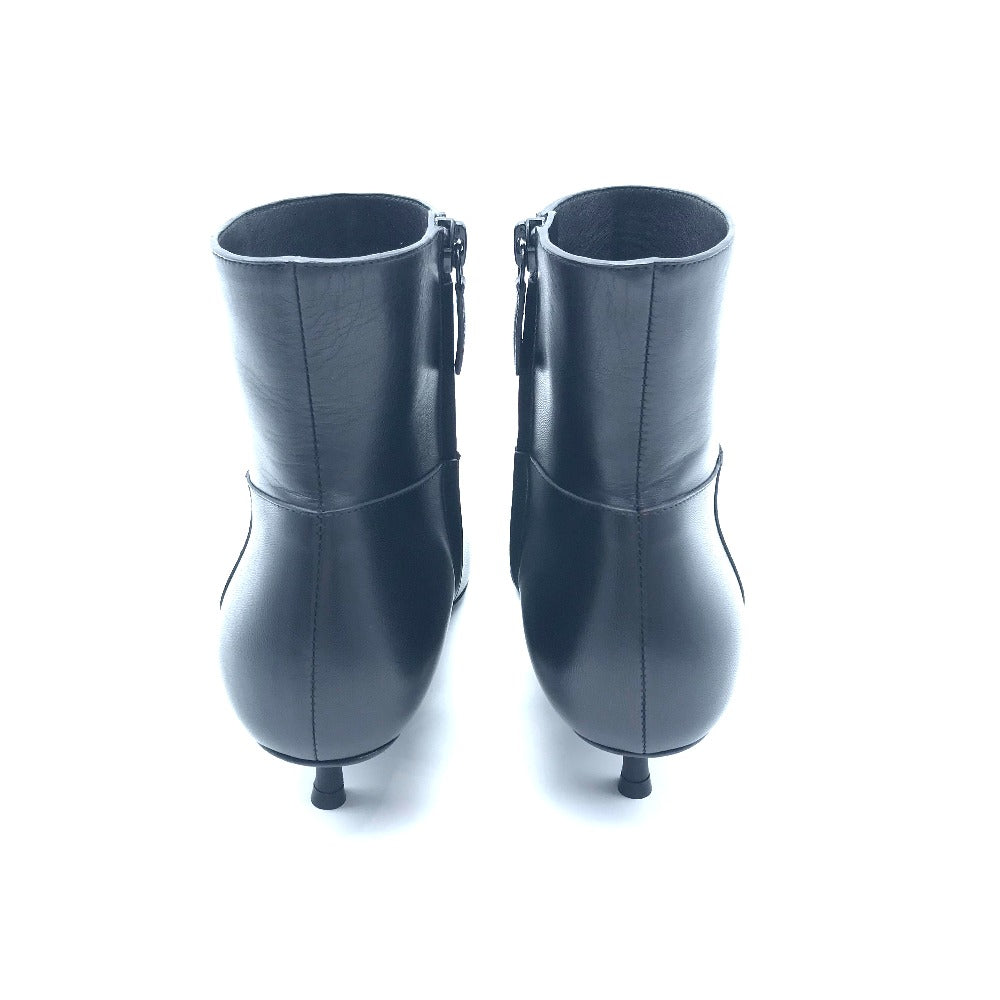 BALENCIAGA boots 531751 leather black basic Pointed toe Women 35