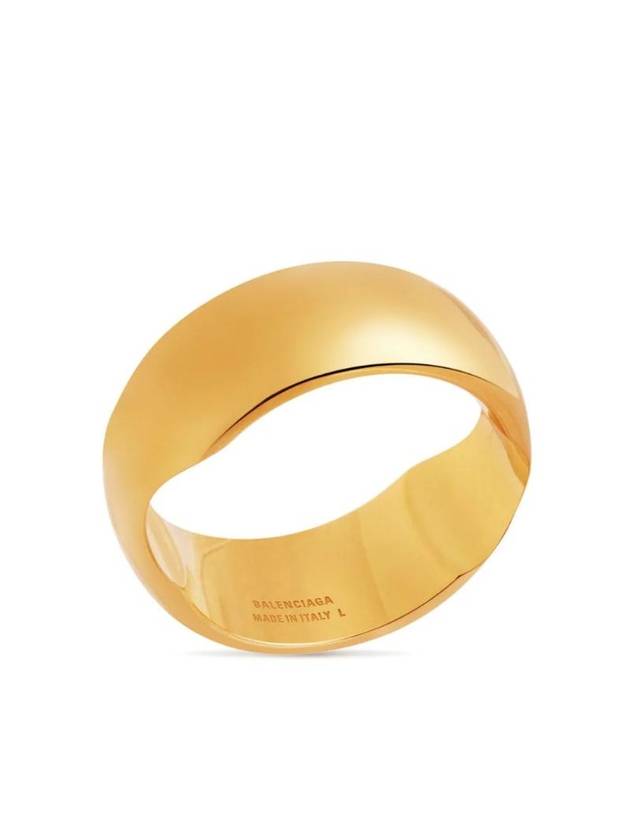 Luxury Balenciaga Trending 2025 engraved logo polished finish ring 765847TZ99G