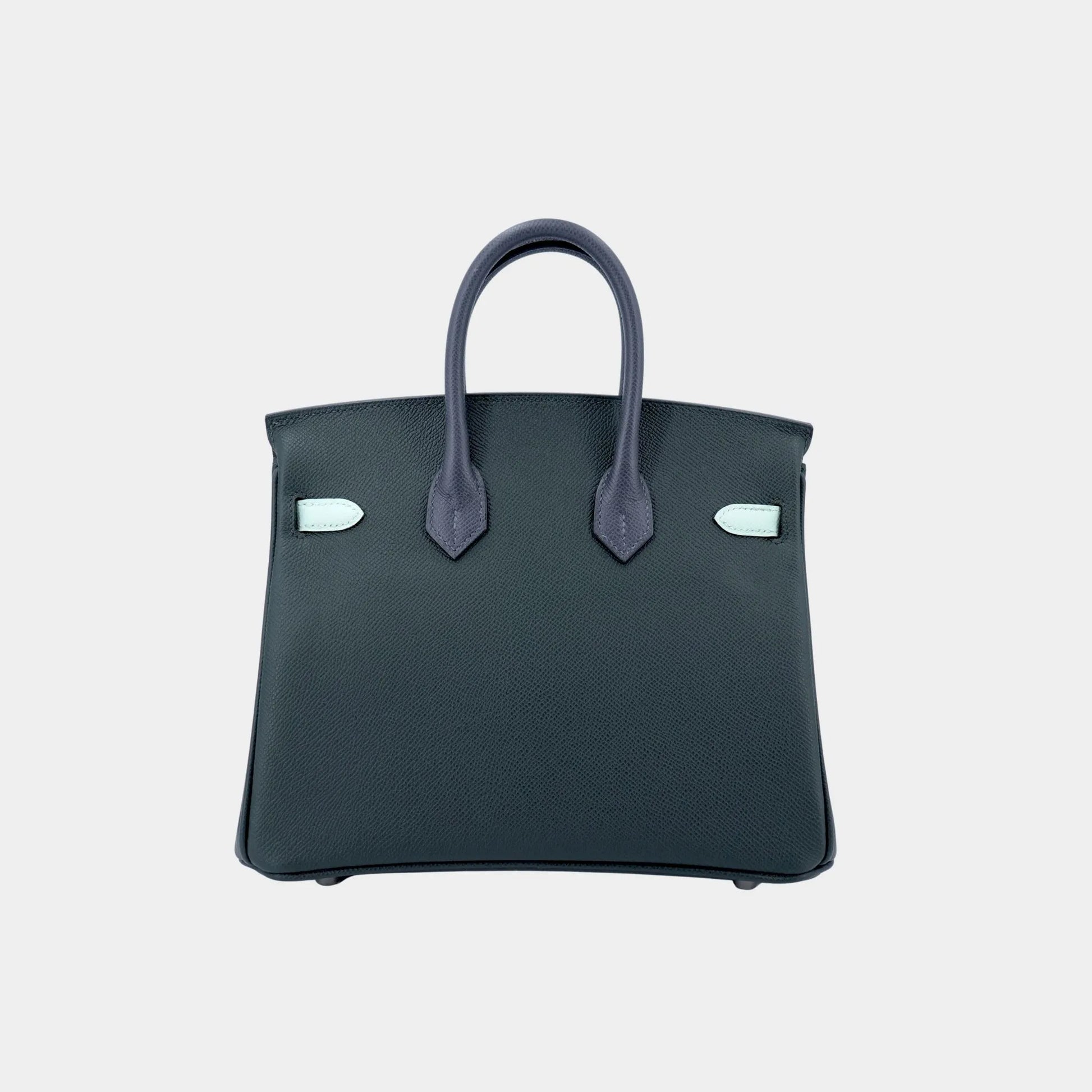 Birkin 25 Epsom Vert Fonce/ Vert Peppermint/ Ardoise PHW