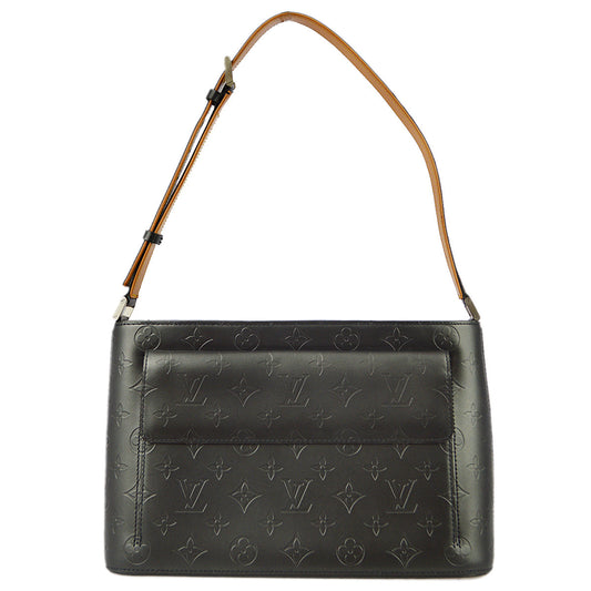 Louis Vuitton 2002 Black Monogram Mat Alston Shoulder Bag M55122