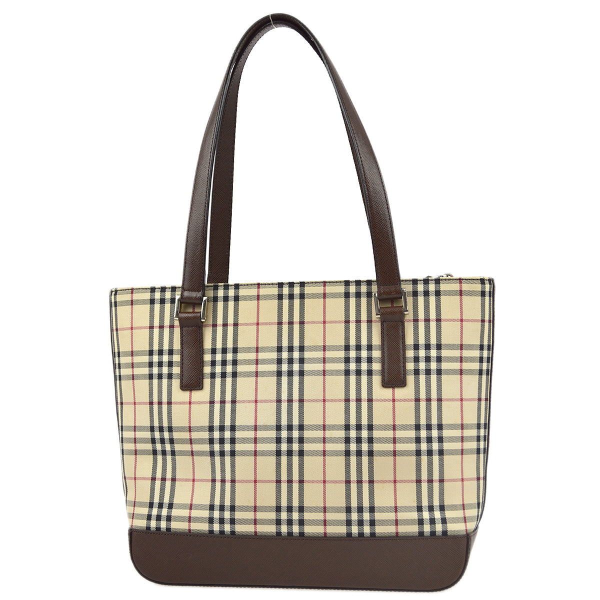 Burberry Beige Check Tote Shoulder Bag 182135