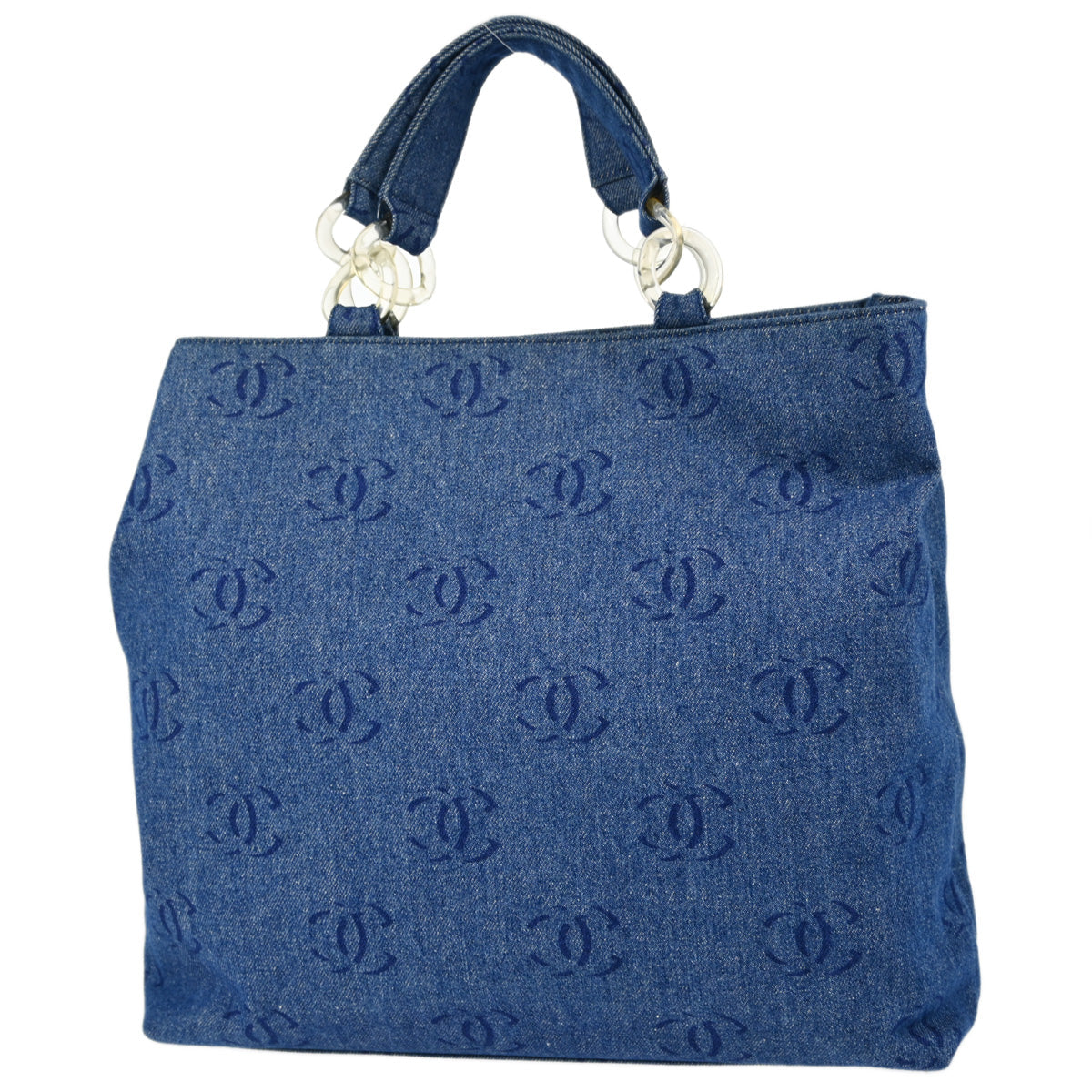 Chanel Blue Denim Tote Handbag